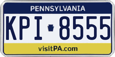 PA license plate KPI8555