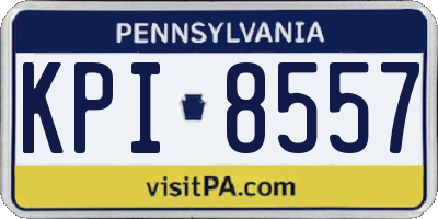 PA license plate KPI8557
