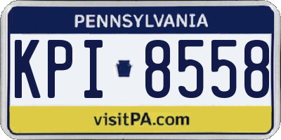 PA license plate KPI8558