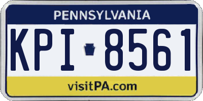 PA license plate KPI8561