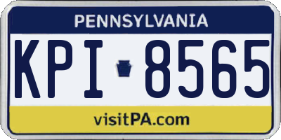 PA license plate KPI8565