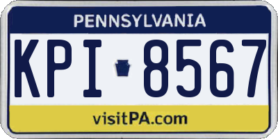 PA license plate KPI8567