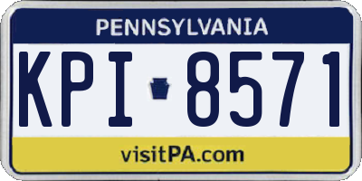 PA license plate KPI8571