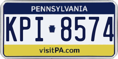 PA license plate KPI8574