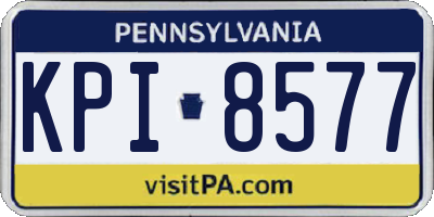 PA license plate KPI8577