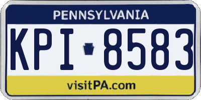 PA license plate KPI8583