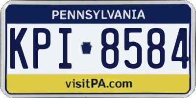 PA license plate KPI8584