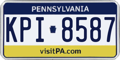 PA license plate KPI8587