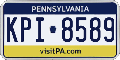 PA license plate KPI8589