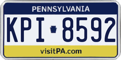 PA license plate KPI8592