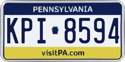 PA license plate KPI8594