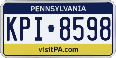 PA license plate KPI8598