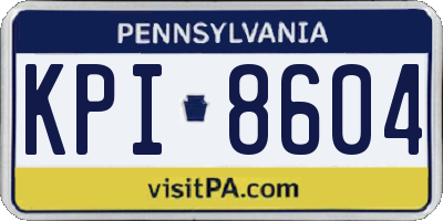 PA license plate KPI8604