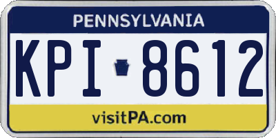 PA license plate KPI8612