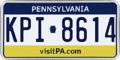 PA license plate KPI8614