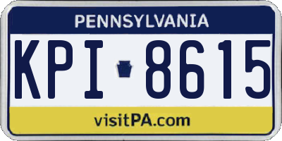 PA license plate KPI8615