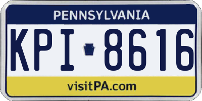PA license plate KPI8616