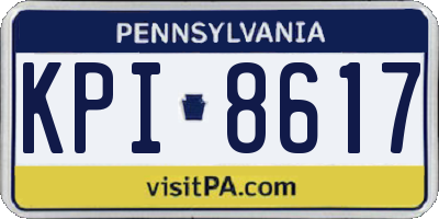PA license plate KPI8617