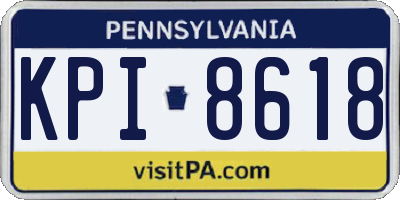 PA license plate KPI8618