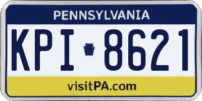 PA license plate KPI8621