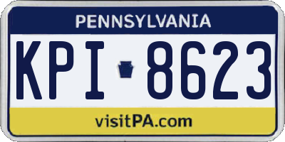 PA license plate KPI8623