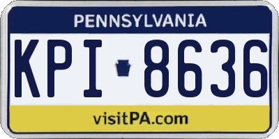 PA license plate KPI8636