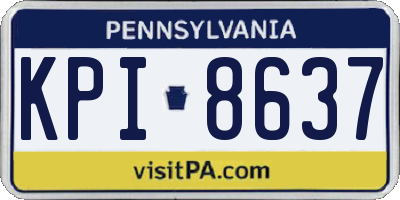 PA license plate KPI8637