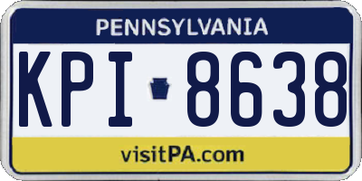 PA license plate KPI8638
