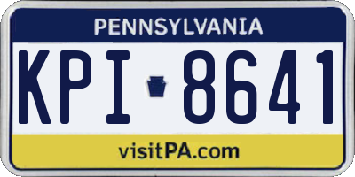 PA license plate KPI8641