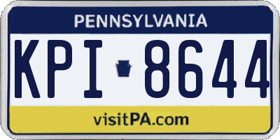 PA license plate KPI8644