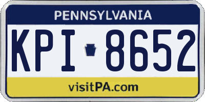 PA license plate KPI8652