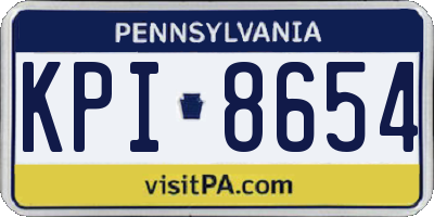 PA license plate KPI8654