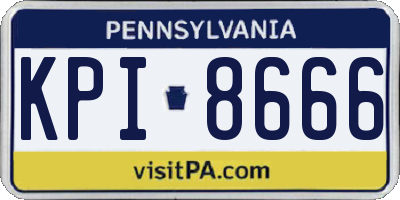 PA license plate KPI8666