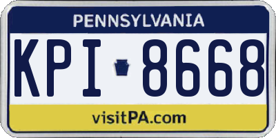 PA license plate KPI8668