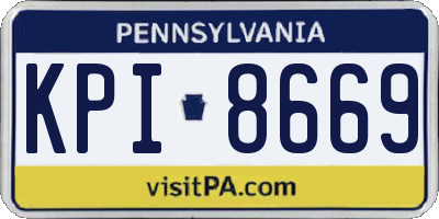 PA license plate KPI8669