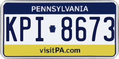 PA license plate KPI8673