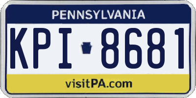 PA license plate KPI8681