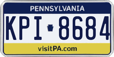 PA license plate KPI8684