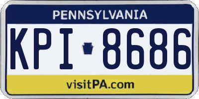 PA license plate KPI8686
