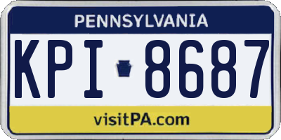 PA license plate KPI8687