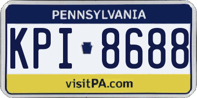 PA license plate KPI8688