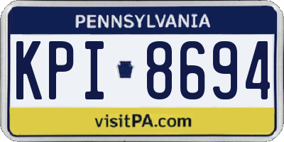 PA license plate KPI8694