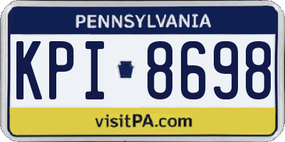 PA license plate KPI8698