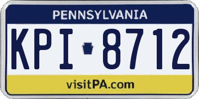 PA license plate KPI8712