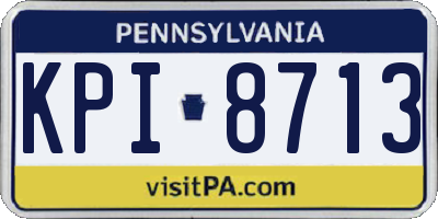 PA license plate KPI8713