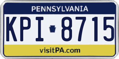 PA license plate KPI8715
