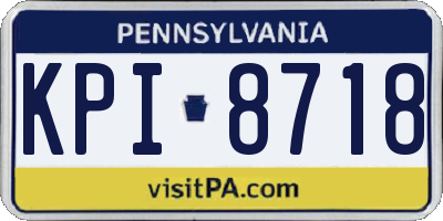 PA license plate KPI8718