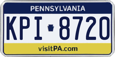 PA license plate KPI8720