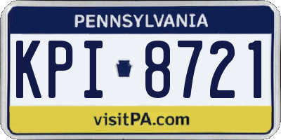 PA license plate KPI8721