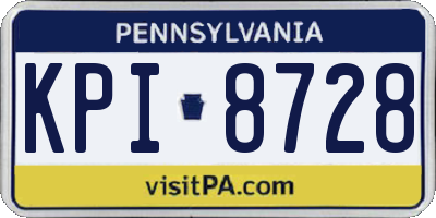 PA license plate KPI8728